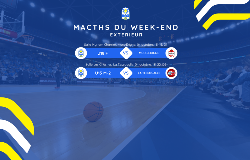 MATCHS EXTERIEURS 2 LES 04 ET 05 OCTOBRE 2025