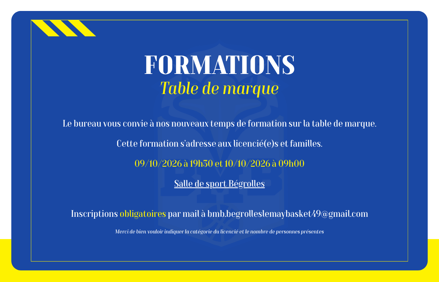 FORMATIONS E MARQUE